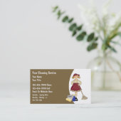 Haus-Reinigungs-Visitenkarten Visitenkarte (Stehend Vorderseite)