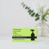 Haus-Reinigungs-Visitenkarten Visitenkarte (Stehend Vorderseite)