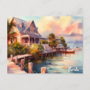 Haus Reise Vintage-Schlüssel Florida Postkarten