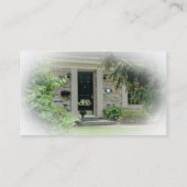 Haus-schwarze Tür-wirkliche Visitenkarte (Rückseite)