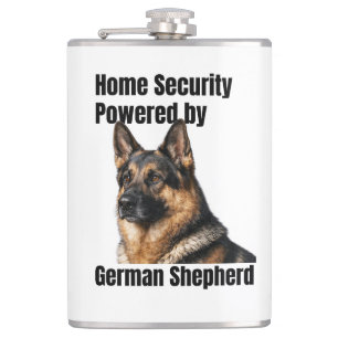 Haus Sicherheit durch Deutscher Schäferhund Flachmann