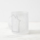 Haus-Skizze. Grau Mattglastasse (Vorderseite Links)