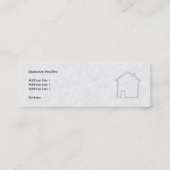 Haus-Skizze. Grau Mini Visitenkarte (Rückseite)