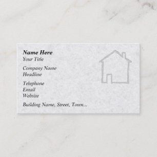 Haus-Skizze. Grau Visitenkarte