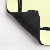 Haus-Skizze. Schwarzes und Creme Mousepad (Ecke)