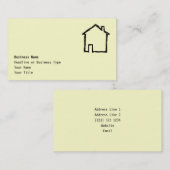 Haus-Skizze. Schwarzes und Creme Visitenkarte (Vorne/Hinten)