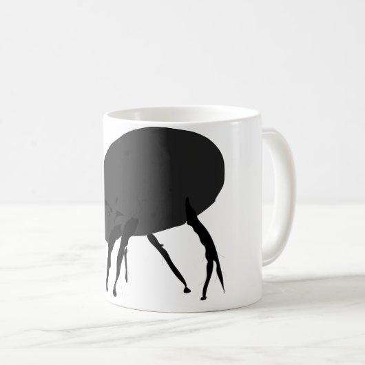 Haus-Staub-Milbe Kaffeetasse (VorderseiteRechts)