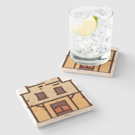 Haus Steinuntersetzer (Seitenansicht)