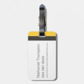 Haus-Stolz-Grafik Harry Potters | Hufflepuff Gepäckanhänger (Rückseite vertikal)