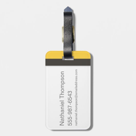 Haus-Stolz-Grafik Harry Potters | Hufflepuff Gepäckanhänger (Rückseite vertikal)