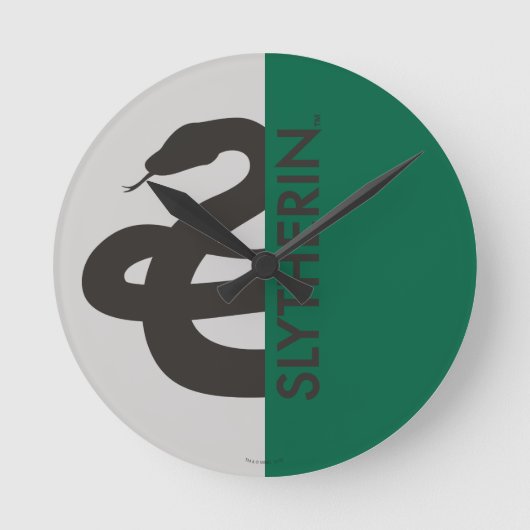 Haus-Stolz-Grafik Harry Potters | Slytherin Runde Wanduhr (Vorderseite)