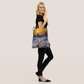 Haus Sunset Winter Landschaft Tasche (Am Model)