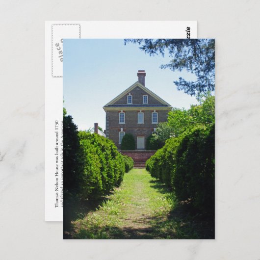 Haus Thomas Nelson Postkarte (Vorne/Hinten)