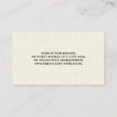 Haus und Baum | Damask Muster Visitenkarte (Rückseite)