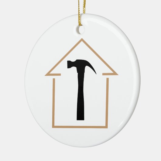 Haus und Hammer Keramik Ornament (Links)