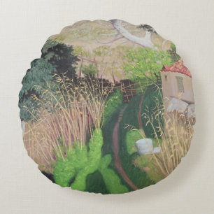 Haus und Schilfe, c.1921-24 Rundes Kissen
