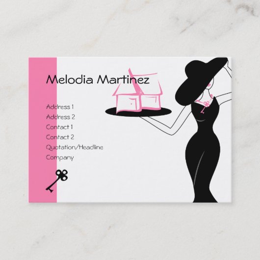 Haus und Schlüssel Visitenkarte (Vorderseite)