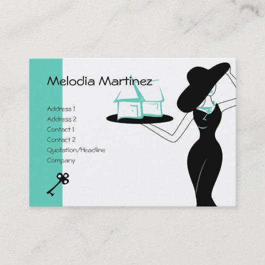 Haus und Schlüssel Visitenkarte (Vorderseite)