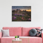 Haus unter Lavendel Leinwanddruck (Insitu (Wohnzimmer))