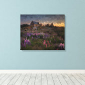 Haus unter Lavendel Leinwanddruck (Insitu (Holzboden))