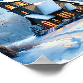 Haus unter Schnee Poster (Ecke)