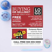 Haus verkauft, Realtor, Anwesen Agent Werbung Flyer (Einzeln)