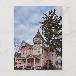 Haus - Viktorianisch - Flemington, NJ - Die rosa D Postkarte