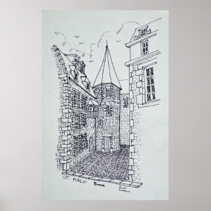 Haus von Prinzessin Anne von Bretagne   Saint-Malo Poster
