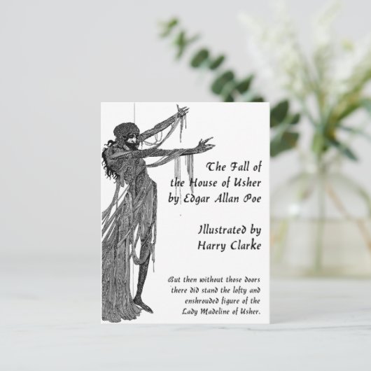 Haus von Usher Postkarte (Stehend Vorderseite)