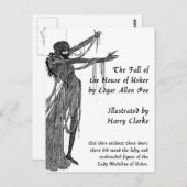 Haus von Usher Postkarte (Vorne/Hinten)