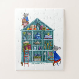 Haus von zwei niedlichen Mäusen Puzzle