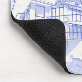 Haus: Watercolor zeichnen Mousepad (Ecke)