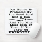 Haus wird durch den guten Lord und ein Gewehr Mousepad (Mit Mouse)