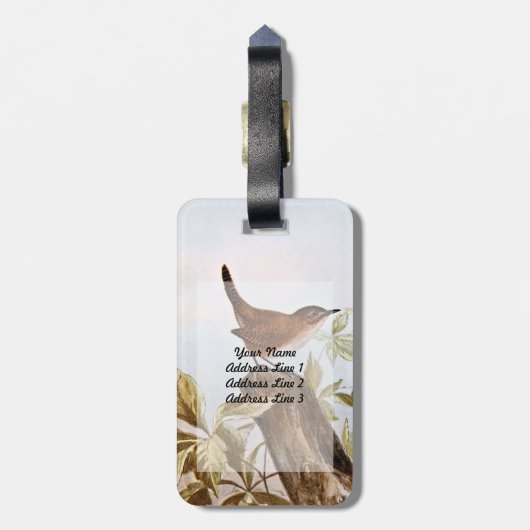 Haus-Zaunkönig Gepäckanhänger (Rückseite vertikal)