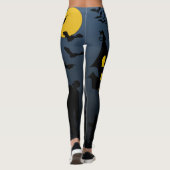Haus-Zombie-Collage Halloweens Spuk Leggings (Rückseite)