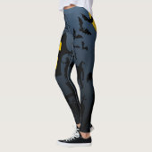Haus-Zombie-Collage Halloweens Spuk Leggings (Links)