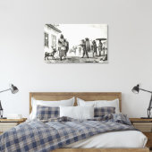 Haus zu vermieten, Pferd und Ziege zum Verkauf Leinwanddruck (Insitu (Schlafzimmer))