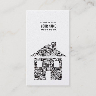 Haus-Zuhause-Bau-wirkliche Anwesen-Geschäfts-Karte Visitenkarte