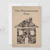 Haus-ZuhauseHousewarmingreno-Party Einladung (Vorderseite)