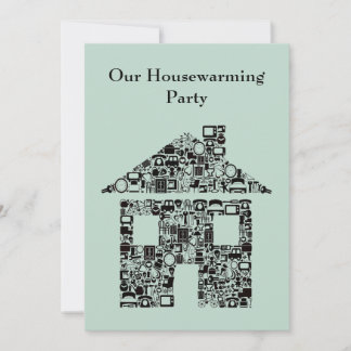 Haus-ZuhauseHousewarmingreno-Party Einladung