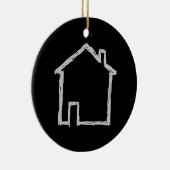 Hausarbeit. Grau und Schwarz. Keramikornament (Rechts)