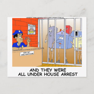 Hausarrest Lustige Polizei-Tassen T-Shirts Karten 