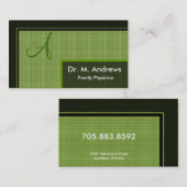 Hausarzt-Visitenkarte - Monogramm Visitenkarte (Vorne/Hinten)