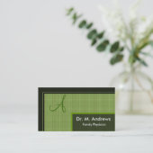 Hausarzt-Visitenkarte - Monogramm Visitenkarte (Stehend Vorderseite)