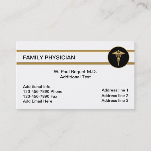 Hausarzt-Visitenkarten Terminkarte (Vorderseite)