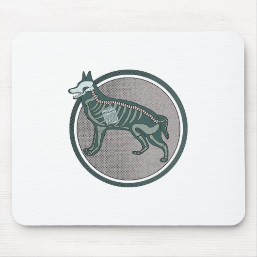 Hausaufgaben Dog Funny Mousepad (Vorne)