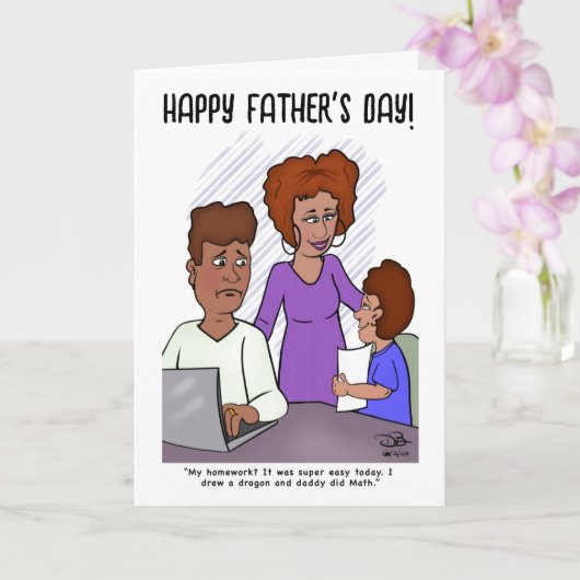 Hausaufgaben Faltenkarte Karte (Orchidee)