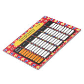 Hausaufgaben für farbige Sterne Editor Notizblock (angewinkelt)