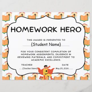 Hausaufgaben Hero Student Recognition Award