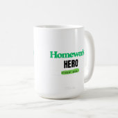 Hausaufgaben Hero: T-Shirt für den Studentenmodus Kaffeetasse (VorderseiteRechts)